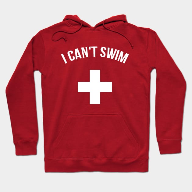 I can t swim Hoodie by hoopoe